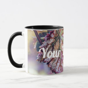 Mug Feuilles de automne colorées avec aquarelle de cou