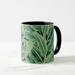 Mug Feuilles de bananes tropicales vertes