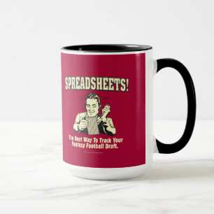Mug Feuilles de calcul : Suivez votre Imaginaire Footb