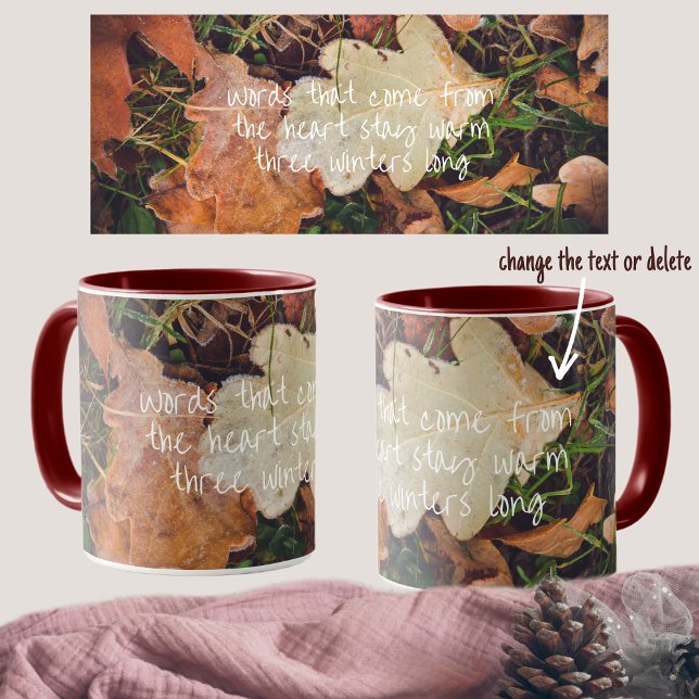 Mug Feuilles de chêne d'automne gelé (Créateur téléchargé)
