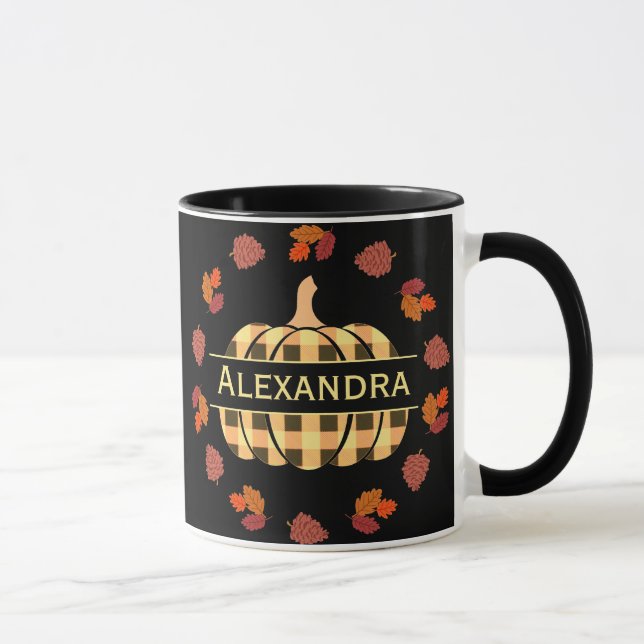 Mug Feuilles de Citrouille et de chute (Droite)
