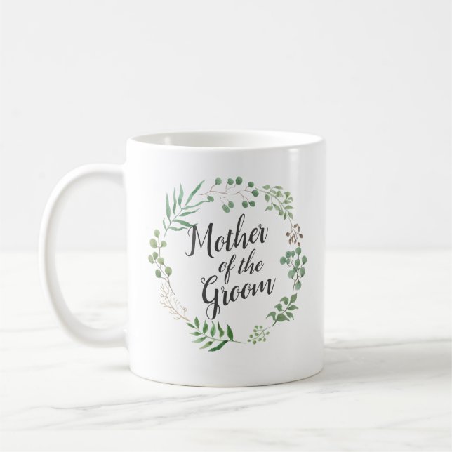 Mug Feuilles de couronne vert botanique | Mère De La S (Gauche)