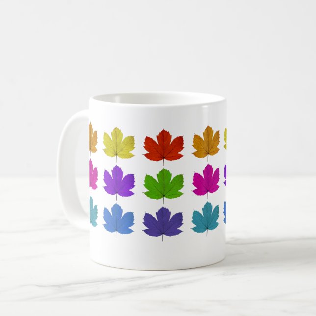 Mug Feuilles de érable colorées (Devant gauche)