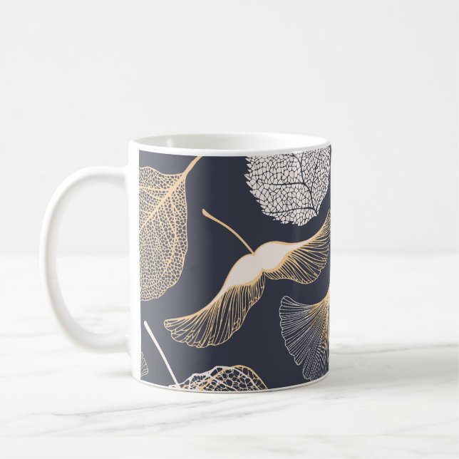 Mug Feuilles de Ginkgo : Élégance florale incomparable (Gauche)