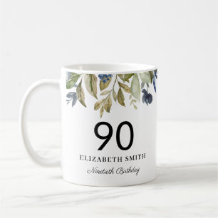 Mug Feuilles de la marine de verdure personnalisées 90