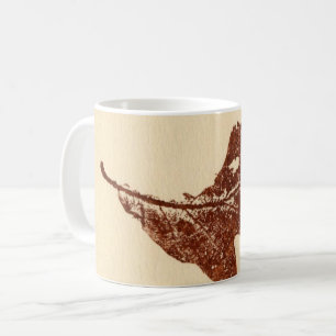 Mug Feuilles de la nature Imprimer bogue mâché chêne b