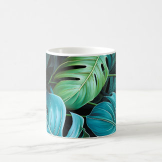 Mug Feuilles de Monstera Botanique Feuillage Tropical 