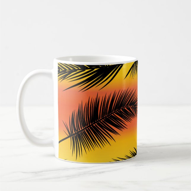 Mug Feuilles de palmiers : motif sans soudure. (Gauche)