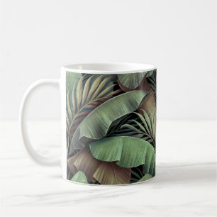 Mug Feuilles de palmiers tropicaux, illustration 3D de
