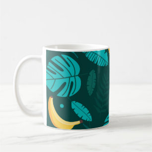 Mug Feuilles de palmiers tropicaux motif sans couture.