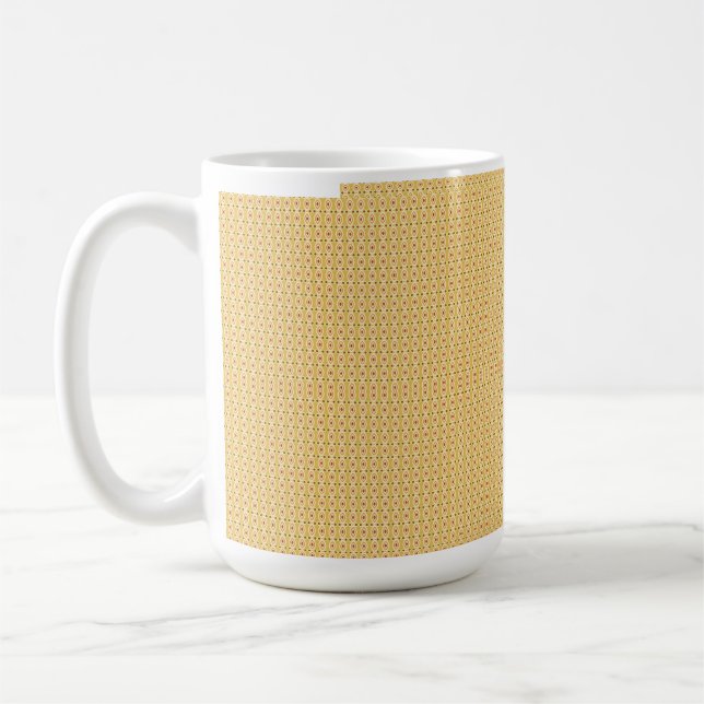 Mug Feuilles de papier d'emballage jaune, orange et ma (Gauche)