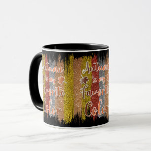 Mug Feuilles de Parties scintillant tendance d'automne