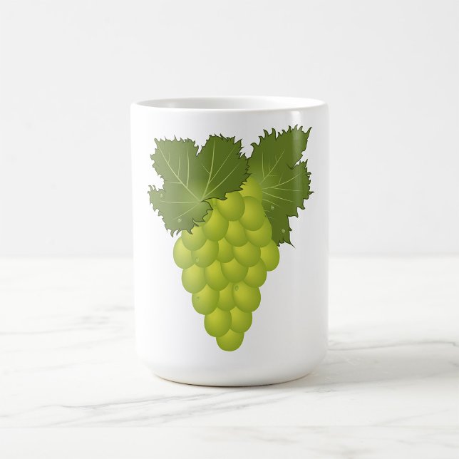 Mug Feuilles de vigne de raisins verts Fruit frais (Créateur téléchargé)