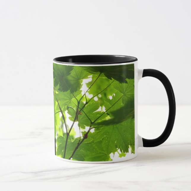 Mug Feuilles d'érable avec Raindrops (Droite)