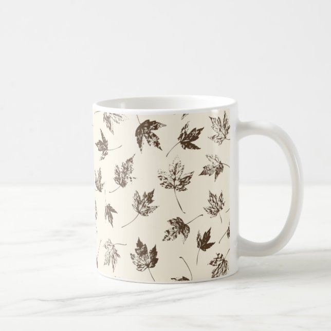 Mug Feuilles d'érable d'automne à la crème - motif san (Droite)