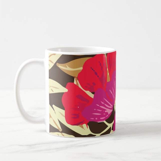 Mug Feuilles des fleurs de la jungle tropicale (Gauche)