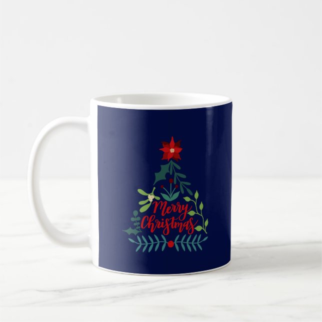 Mug Feuilles du feuillage de Noël (Gauche)