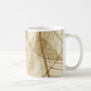 Mug Feuilles en dentelle beige crème pâle