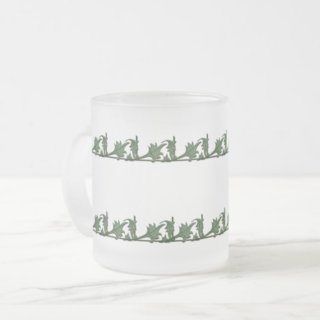 Mug - Feuilles en fer à angle vert (Devant gauche)