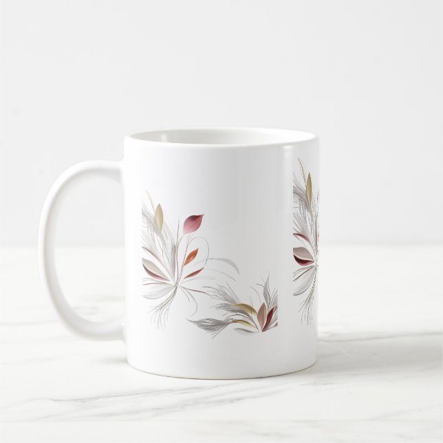 Mug Feuilles en plumes Abstraites modernes - Artiste m (Gauche)