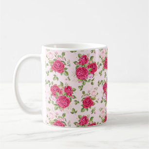Mug Feuilles floraux tirés à la main Motif sans coutur