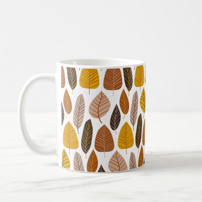 Mug Feuilles naturels : Motif neutre sans joint. (Gauche)