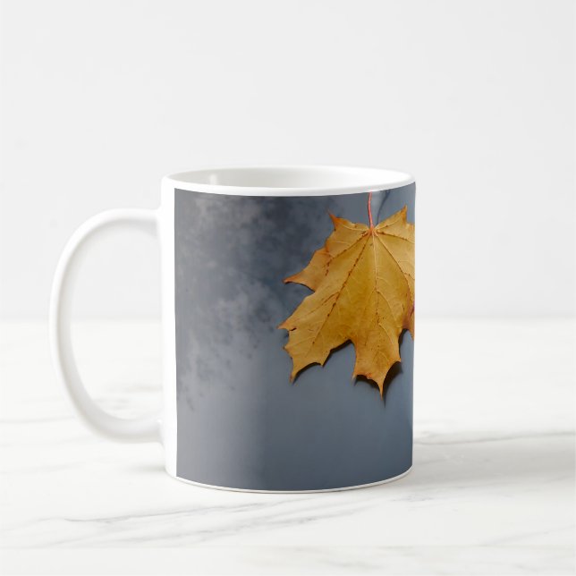 MUG FEUILLES ROUGE ET JAUNE (Gauche)