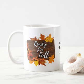 Mug Feuilles rustiques et bois prêt pour la boue autom