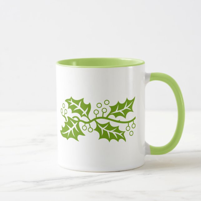 Mug - feuilles saints en vert (Droite)