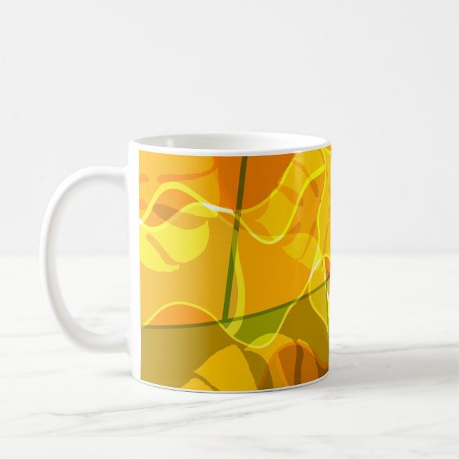 MUG FEUILLES TROPICALES ABSTRAITES (Gauche)