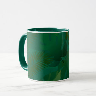 Mug Feuilles tropicales mystiques exotiques de la jung