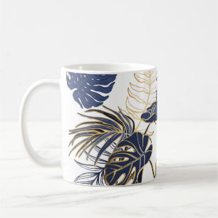 Mug Feuilles tropicaux, arrière - plan sans couture da