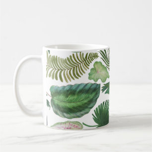 Mug Feuilles tropicaux : arrière - plan transparent aq