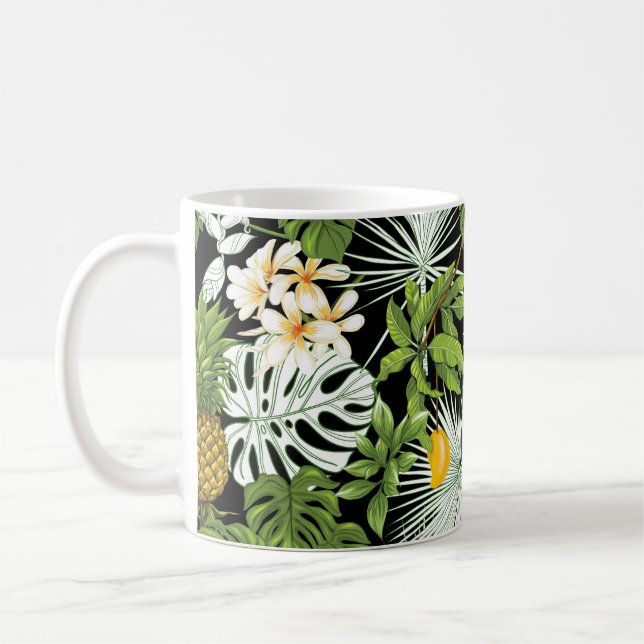 Mug Feuilles tropicaux et fruits sans couture motif (Gauche)