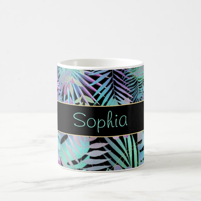 Mug Feuilles tropicaux Iridescendant, do-it-yourself N (Centre)