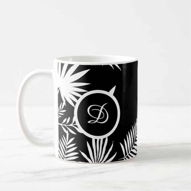 Mug feuilles tropicaux modernes du milieu du siècle no (Gauche)