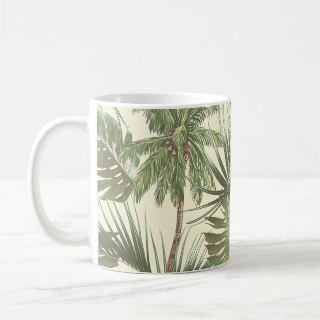 Mug Feuilles tropicaux motif sans couture (Gauche)
