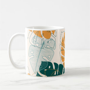 Mug Feuilles tropicaux : Sceau Vintage de la Jungle
