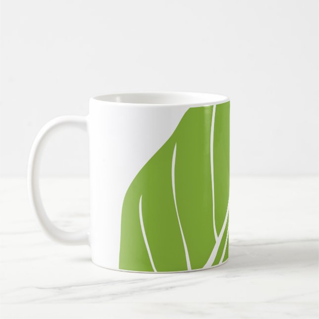 Mug Feuilles vert plante naturel (Gauche)