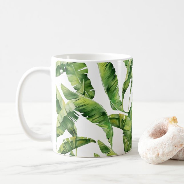 Mug Feuilles verts (Avec donut)