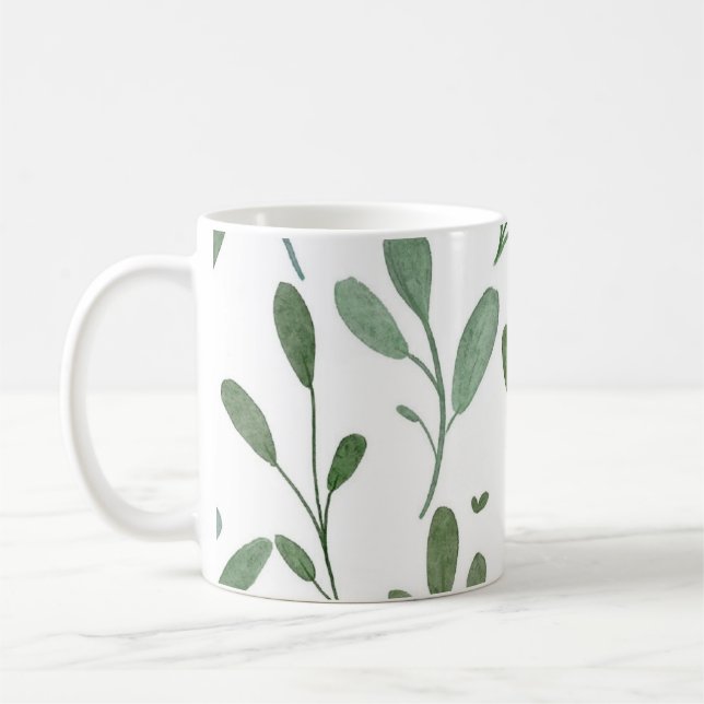 Mug Feuilles verts (Gauche)