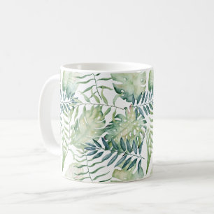 Mug Feuilles verts tropicaux