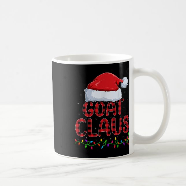 Mug Feux Buffalo Plaid Chèvre Santa Claus Noël (Droite)