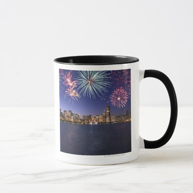 Mug Feux d'artifice au-dessus de l'horizon 2 de (Droite)