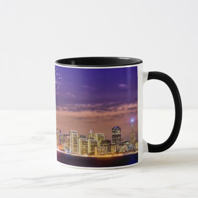 Mug Feux d'artifice de nouvelle année de San Francisco (Droite)