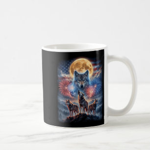 Mug Feux d'artifice du 4 juillet Loup Hurlement à la L