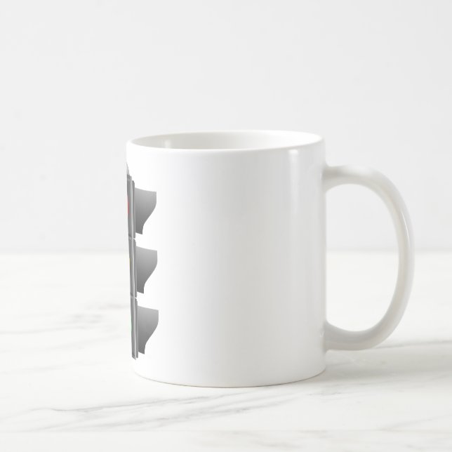 Mug Feux de circulation Rouge Jaune Vert Signal (Droite)