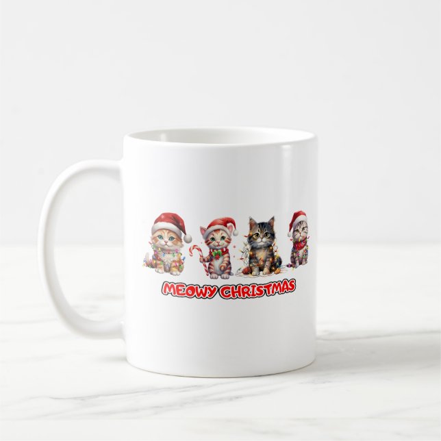Mug Feux de Noël et de Chat (Gauche)