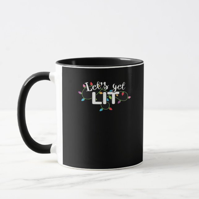Mug Feux de Noël Obtenons Lit Cadeau Classique (Gauche)