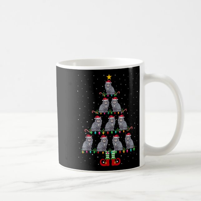 Mug Feux de Noël Santa Hat Elf Maine Coon Xma (Droite)